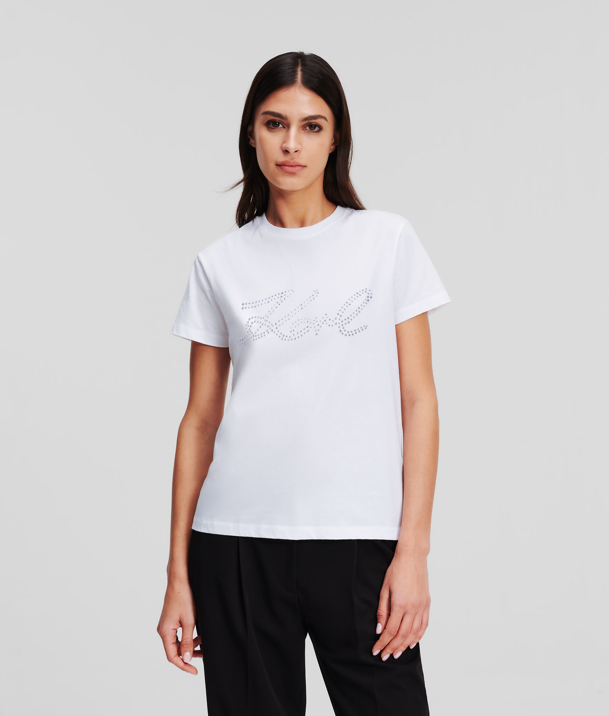 (image for) Accurate Rhinestone Karl Signature T-Shirt